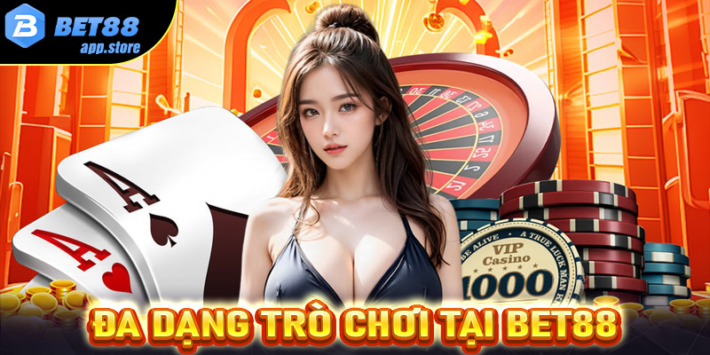 Đa dạng trò chơi tại Bet88 casino